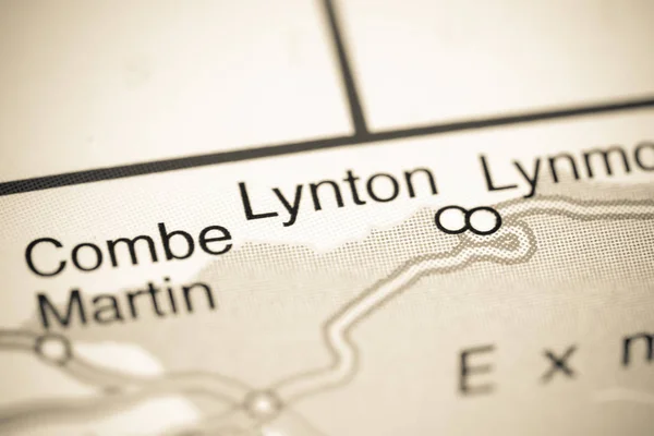 Линтон. Великобритания на карте — стоковое фото