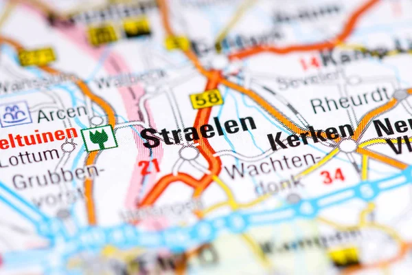 Straelen. Países Bajos en un mapa — Foto de Stock