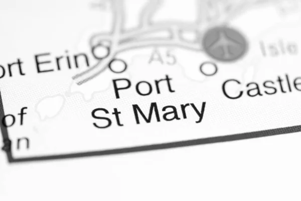 Port St. Mary. Reino Unido sobre um mapa — Fotografia de Stock