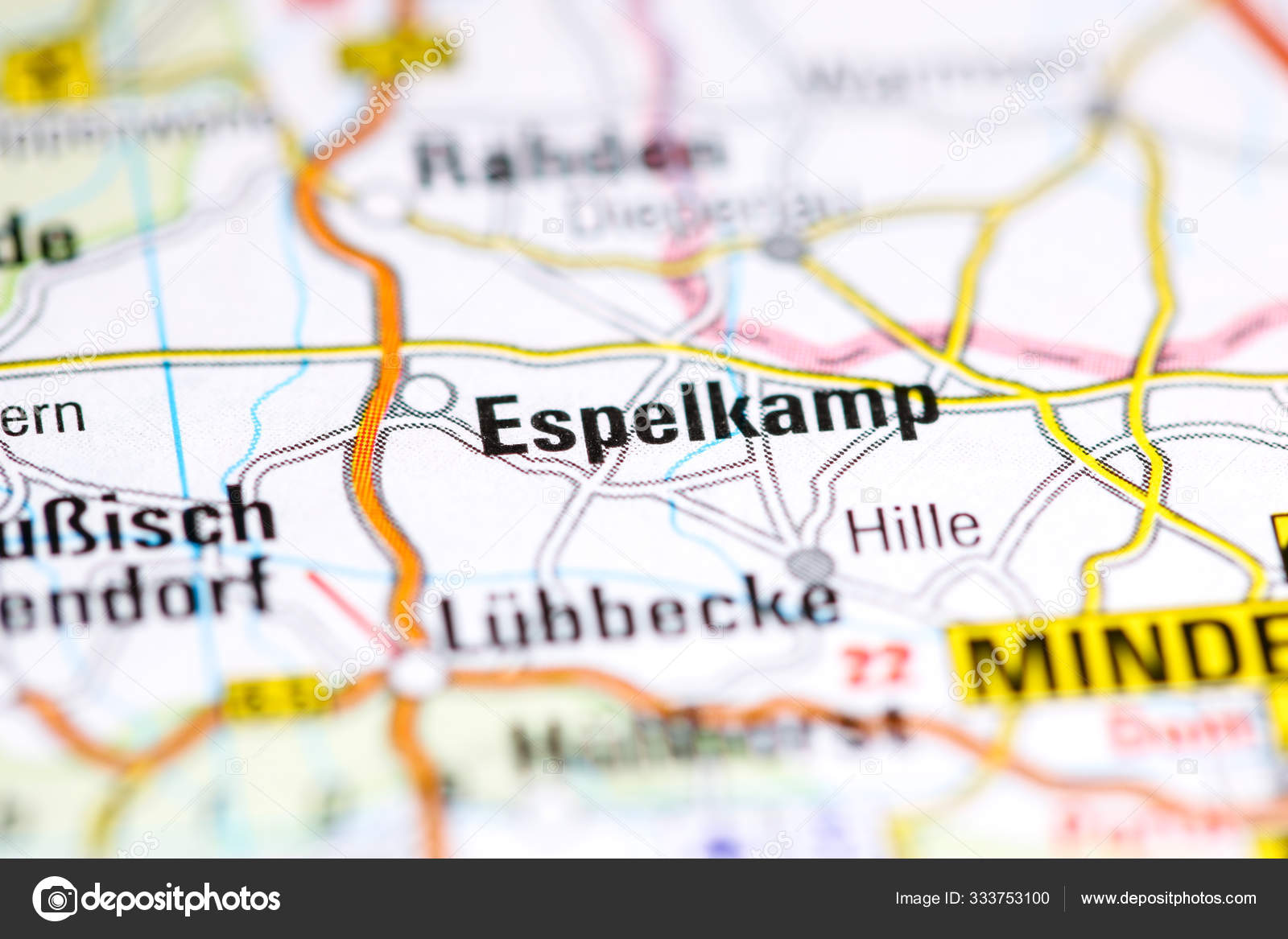 Espelkamp. Germany on a map Stock Photo by ©aliceinwonderland2020 333753100