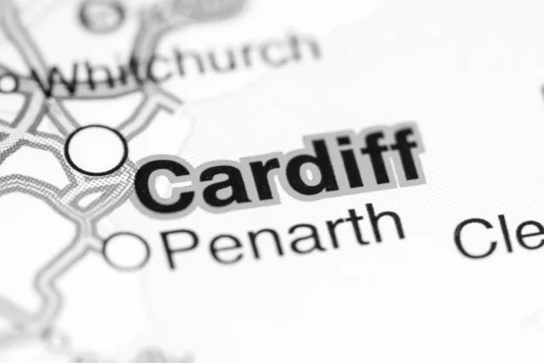 Cardiff. United Kingdom on a map — 스톡 사진