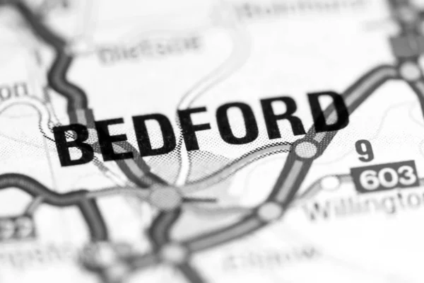 Бедфорд. Велика Британія на карті — стокове фото