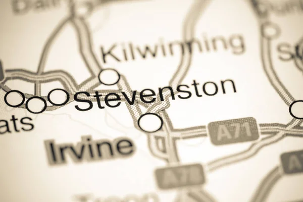 スティーブンストン地図上のイギリス — ストック写真