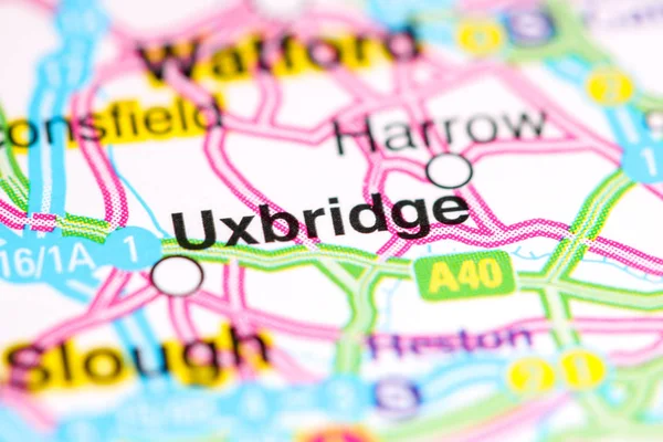 Όξμπριτζ. Ηνωμένο Βασίλειο σε χάρτη — Φωτογραφία Αρχείου