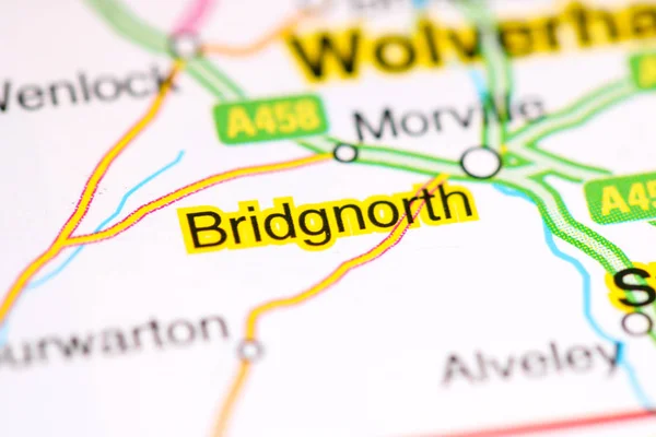 Μπρίγκνορθ. Ηνωμένο Βασίλειο σε χάρτη — Φωτογραφία Αρχείου
