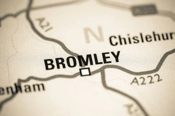 Μπρόμλεϊ. Ηνωμένο Βασίλειο σε χάρτη — Φωτογραφία Αρχείου