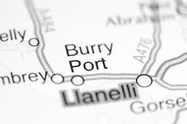 Burry Port. Reino Unido sobre um mapa — Fotografia de Stock