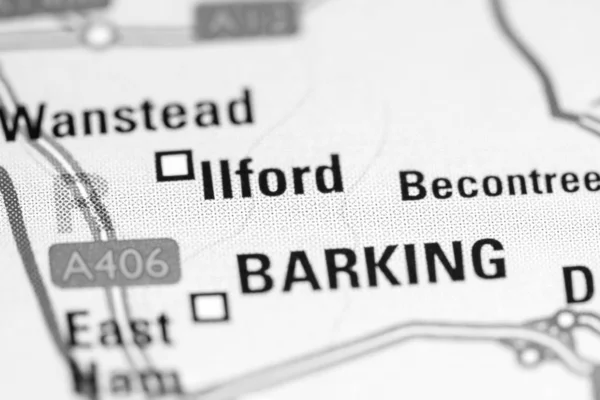 Ilford. United Kingdom on a map — Stock Photo, Image