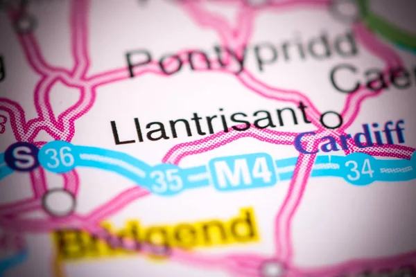 Llantrisant. United Kingdom on a map — 스톡 사진