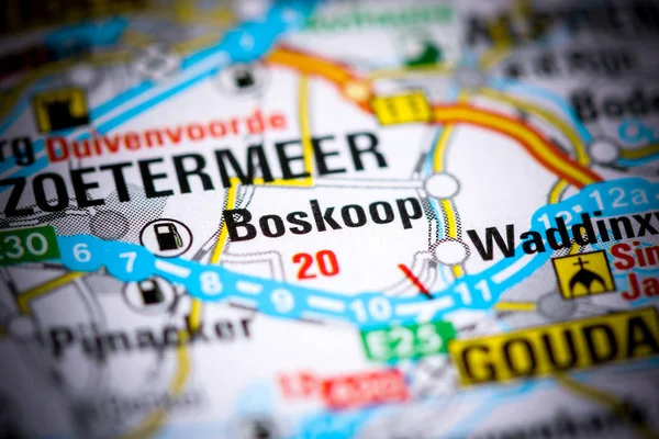 Boskoop. Pays-Bas sur une carte — Photo