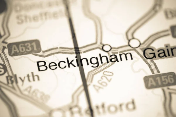 Beckingham. Reino Unido sobre um mapa — Fotografia de Stock