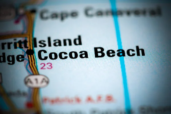 Playa de cacao. Florida. EEUU en un mapa — Foto de Stock