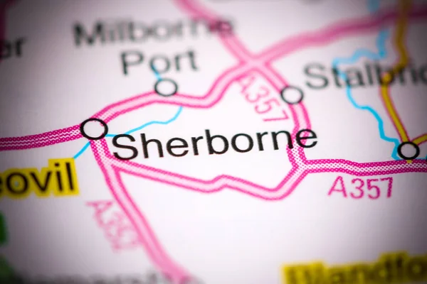 Sherborne. Reino Unido en un mapa — Foto de Stock