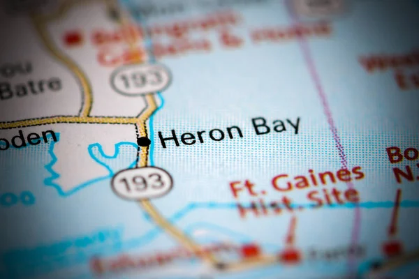 Heron Bay. Alabama. USA on a map — Stockfoto