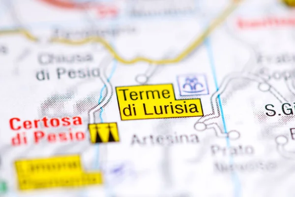 Terme di Lurisia. Η Ιταλία στο χάρτη — Φωτογραφία Αρχείου