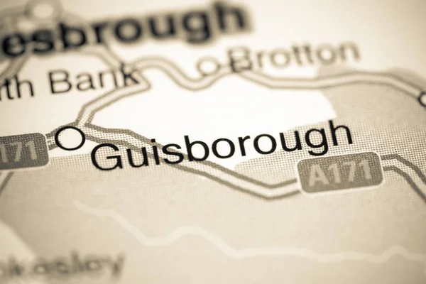 Guisborough. Reino Unido sobre um mapa — Fotografia de Stock
