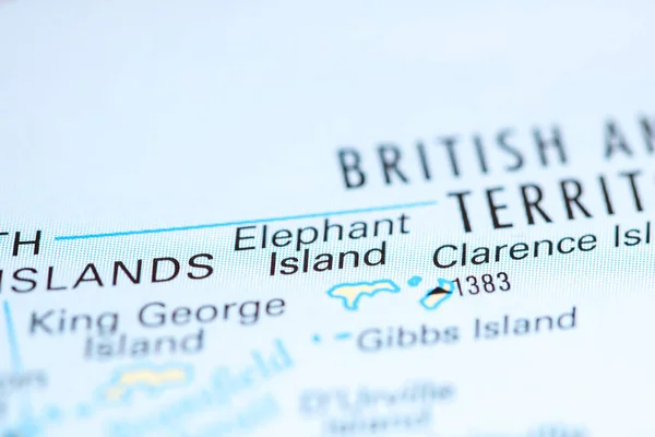 Остров Слонов. Антарктида на карте — стоковое фото