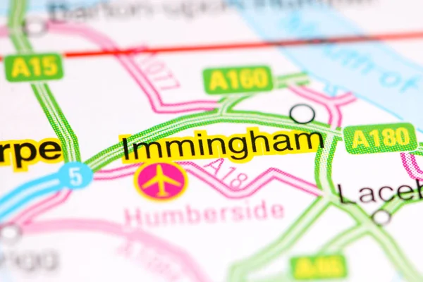 バーミンガムだ地図上のイギリス — ストック写真