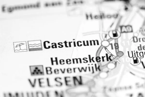 Castricum. Países Baixos sobre um mapa — Fotografia de Stock