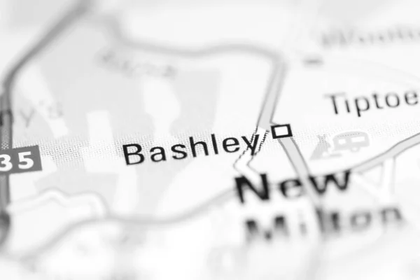 Bashley Regno Unito Una Carta Geografica — Foto Stock