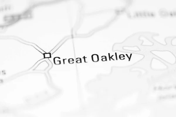Great Oakley Mapa Geográfico Reino Unido — Fotografia de Stock