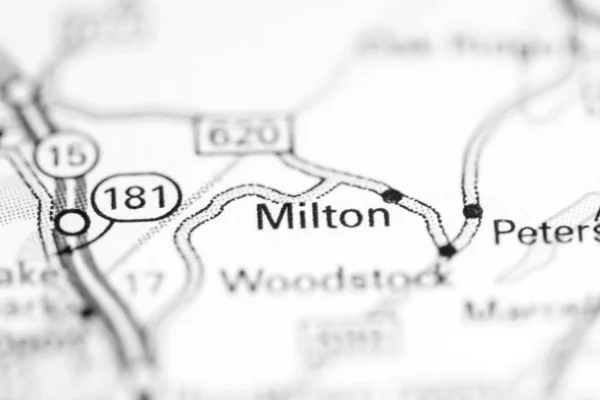 ミルトン ニュージャージー州 地理地図上のアメリカ — ストック写真