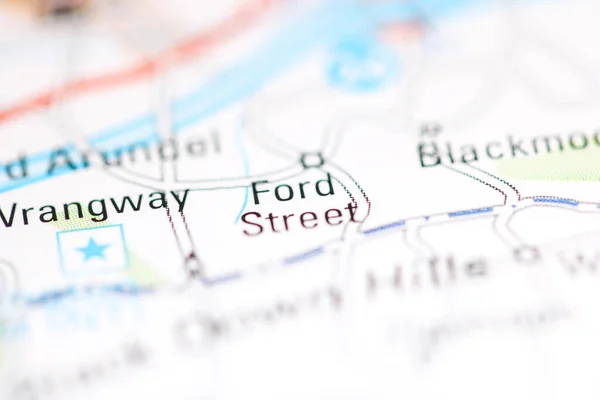 Ford Street Regno Unito Una Carta Geografica — Foto Stock