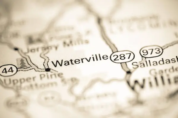 Waterville Ben Pennsylvaniában Usa Egy Földrajzi Térképen — Stock Fotó