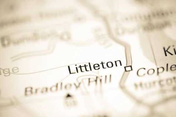 リトルトンだ 地理地図上のイギリス — ストック写真