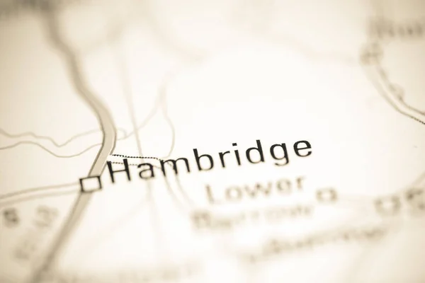 Hambridge Reino Unido Sobre Mapa Geografia — Fotografia de Stock