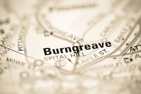 Burngreave on a geographical map of UK