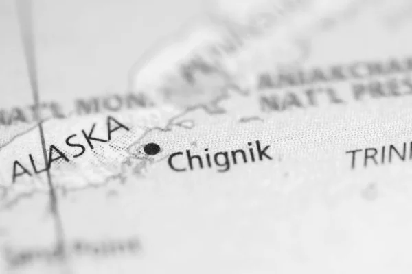 Chignik Geografické Mapě Usa — Stock fotografie