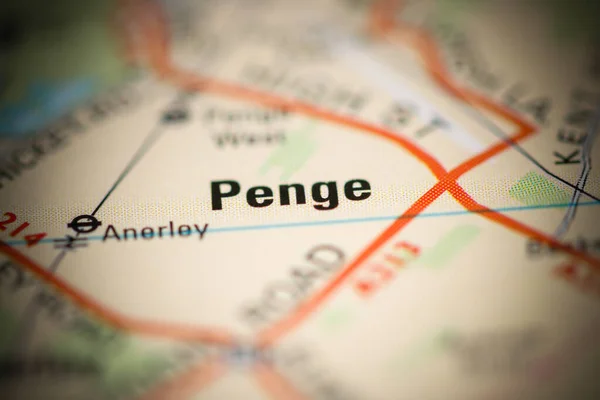 Penge Una Mappa Del Regno Unito — Foto Stock