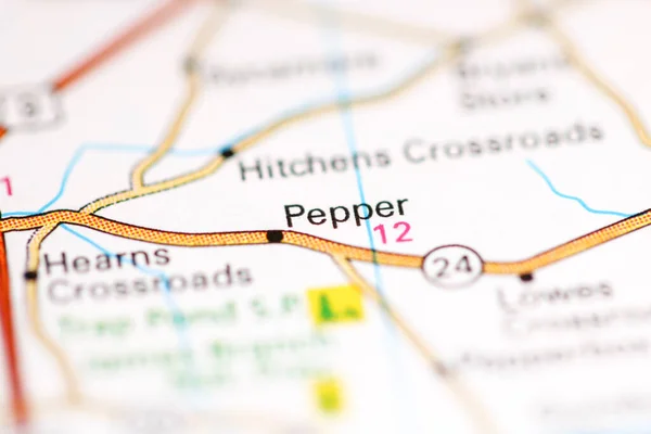 Pepper. Delaware. USA on a geography map