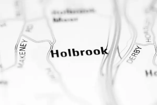 Holbrook Географічній Карті Великої Британії — стокове фото