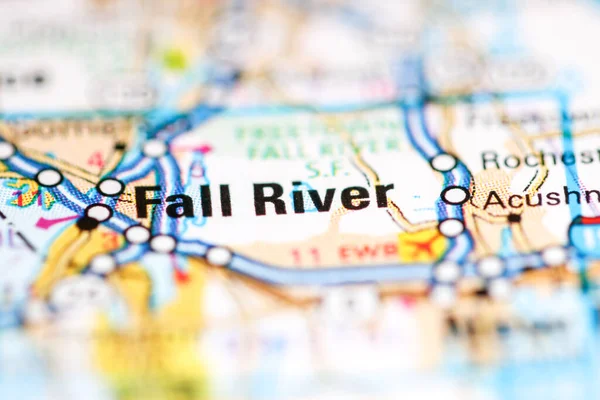 Fall River Massachusetts Eeuu Mapa Geográfico — Foto de Stock