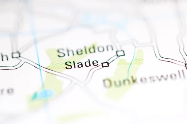Slade Regno Unito Una Carta Geografica — Foto Stock