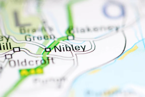 ニブリー 地理地図上のイギリス — ストック写真