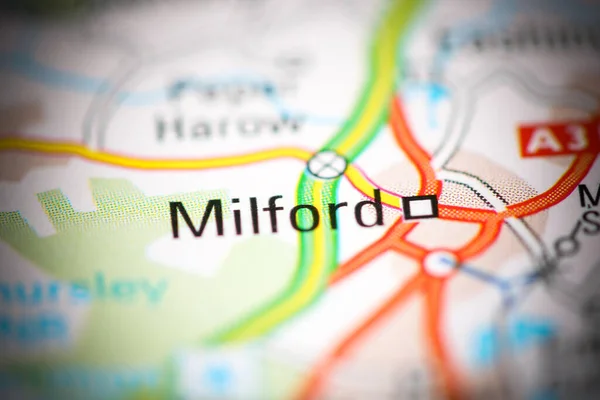 Мілфорд Велика Британія Географічній Карті — стокове фото