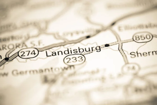 Det Landisburg Pennsylvania Usa Geografisk Karta — Stockfoto