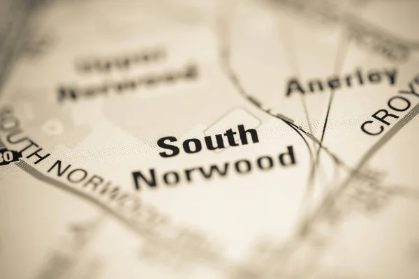South Norwood Mapie Zjednoczonego Królestwa — Zdjęcie stockowe