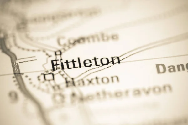 フィットントン 地理地図上のイギリス — ストック写真