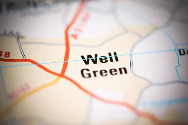Well Green on a geographical map of UK
