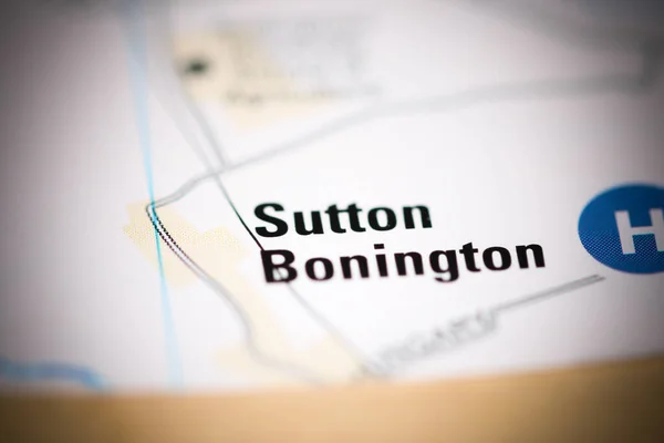 Саттон Бонінгтон Географічній Карті Великої Британії — стокове фото
