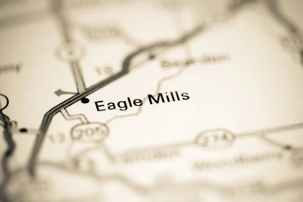 Eagle Mills. Arkansas. USA on a geography map