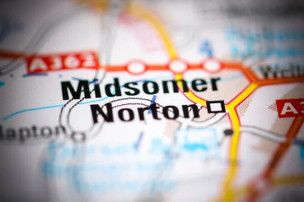 ミダー ノートン 地理地図上のイギリス — ストック写真