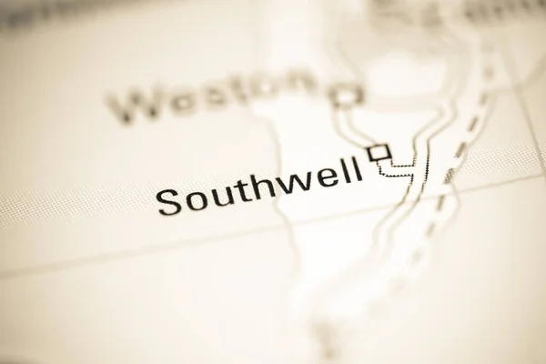 Саутвелл Велика Британія Географічній Карті — стокове фото
