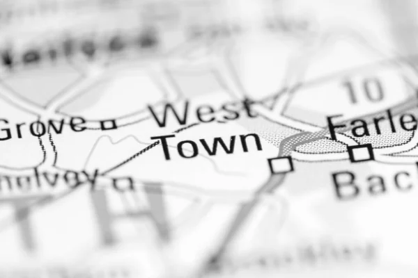 西街だ 地理地図上のイギリス — ストック写真