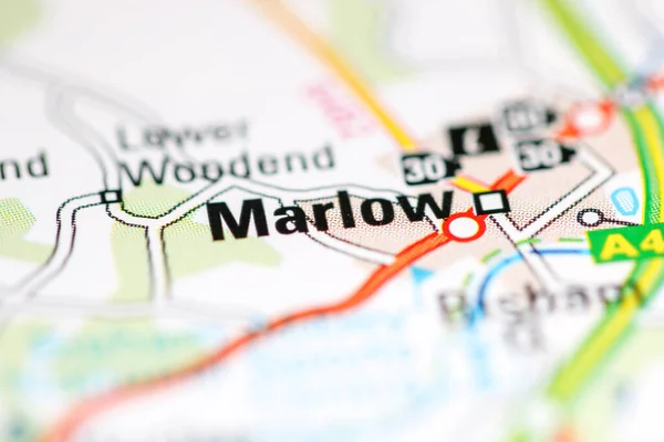 Marlow Royaume Uni Sur Une Carte Géographique — Photo