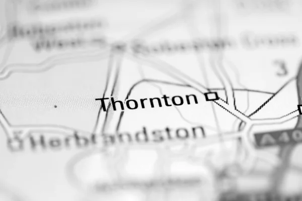 ソーントン 地理地図上のイギリス — ストック写真